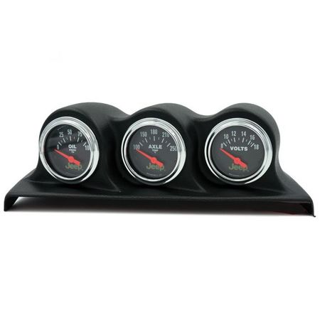 AUTO METER GAUGE KIT/3 PC/WRANGLER (JK) 07-10/OIL PSI/AXLE TEMP/VOLT 8200